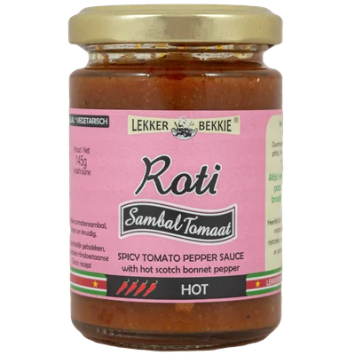 Lekker Bekkie Roti sambal tomaat