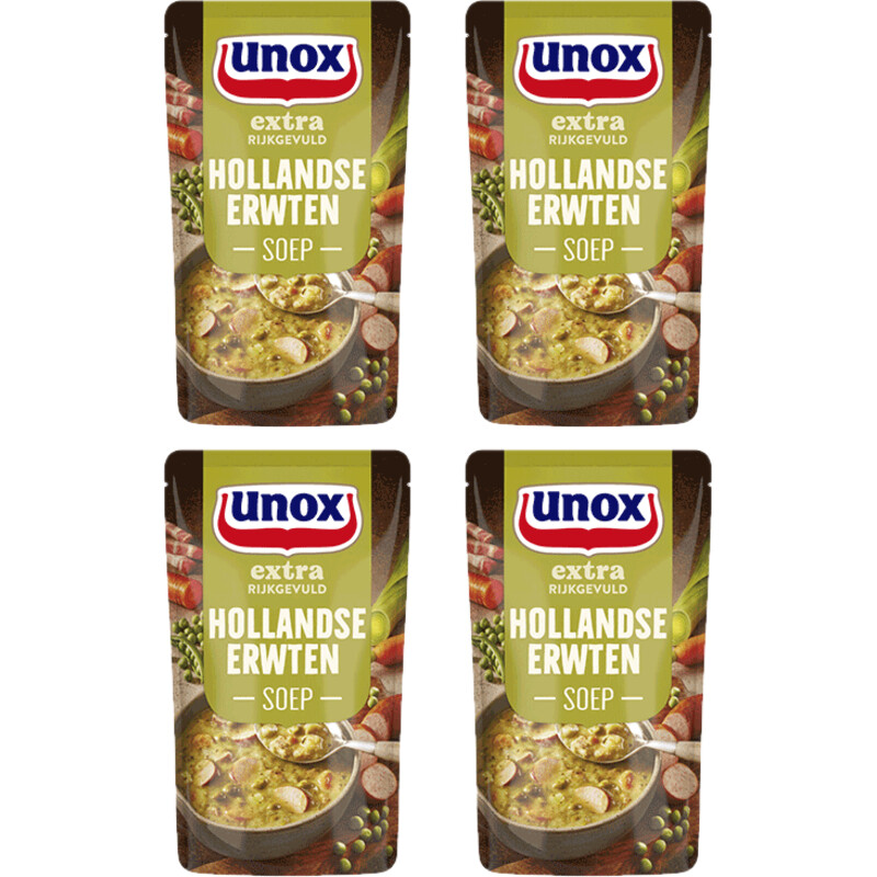 Unox Hollandse erwtensoep 4-pack