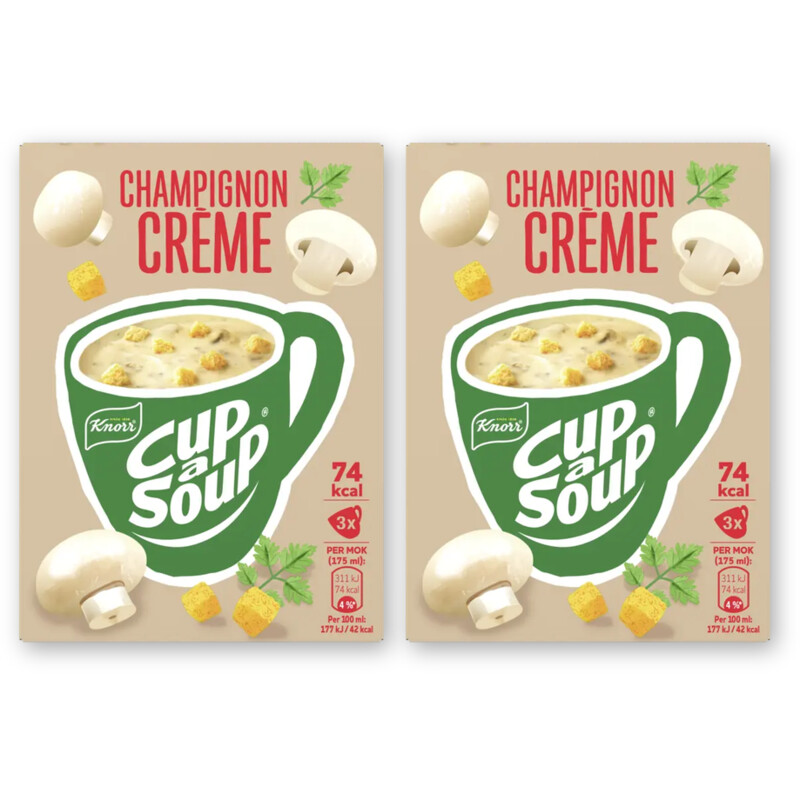Knorr Cup-a-soup champignoncrème 2-pack