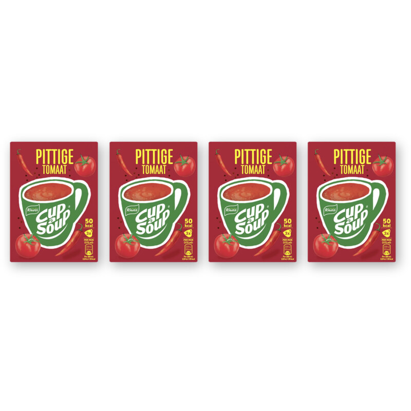 Knorr Cup-a-soup pittige tomaat 4-pack