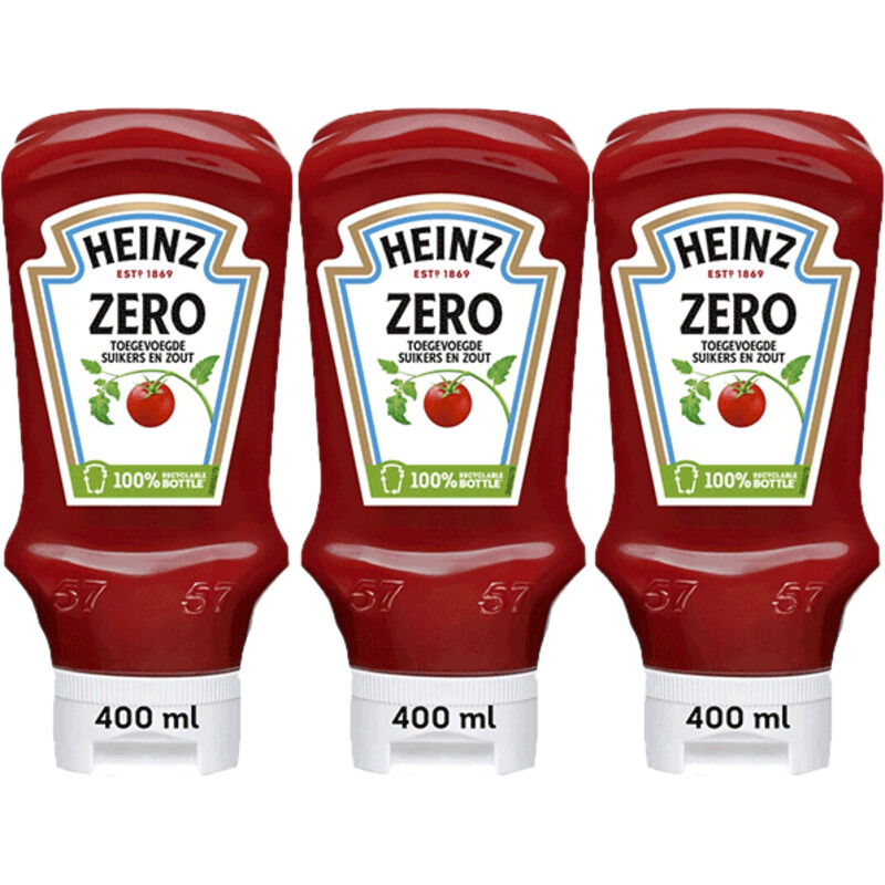 Heinz Tomato ketchup zero 3-pack