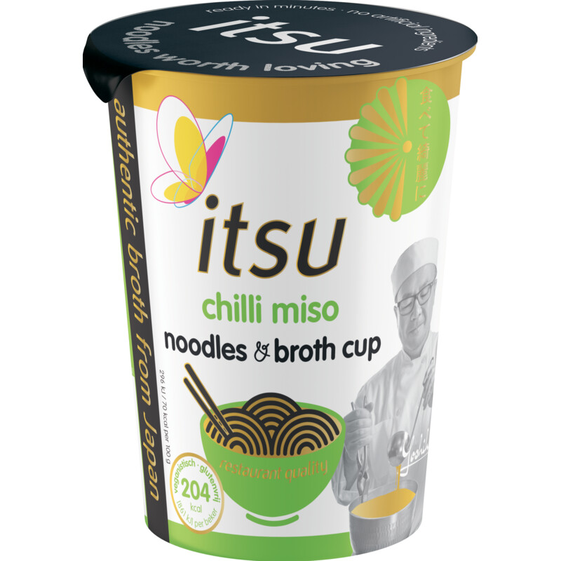 Itsu Chili miso noodles & broth cup