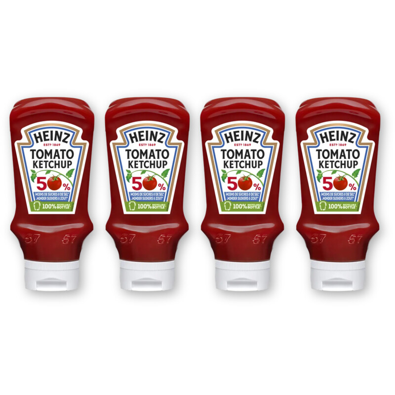 Heinz 50% minder suikers & zout 4-packk16