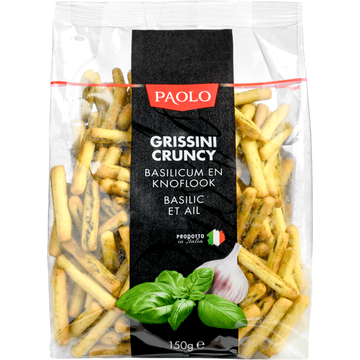 Paolo Cruncy stick knoflook & basilicum