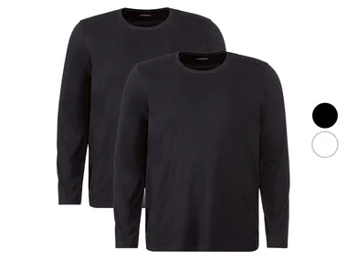 LIVERGY® 2 heren shirts met lange mouwen