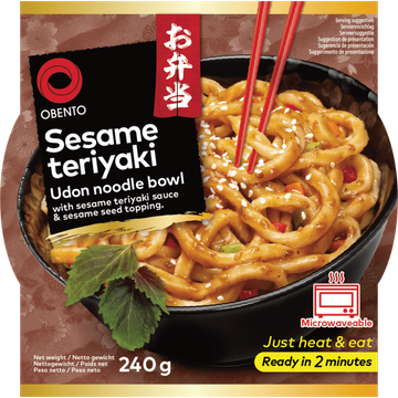 Obento Sesame teriyaki udon noodle bowl