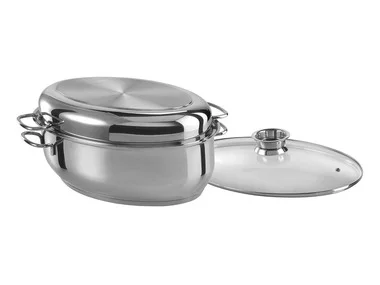 GSW RVS braadpan ovaal 38 cm, 3 in 1