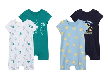 lupilu® 2 baby playsuits