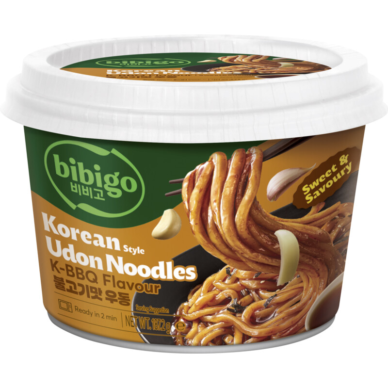 Bibigo Korean style udon noodles K-BBQ flavour