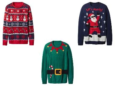 esmara Men Heren kersttrui met lampjes