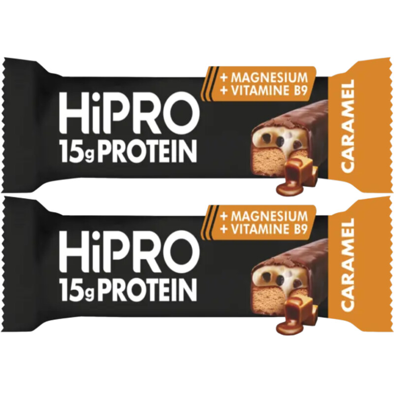 HiPRO Protein bar caramel 2-pack