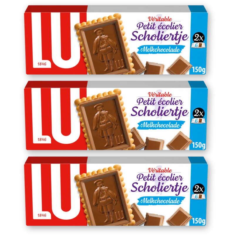 LU Scholiertje melk 3-pack