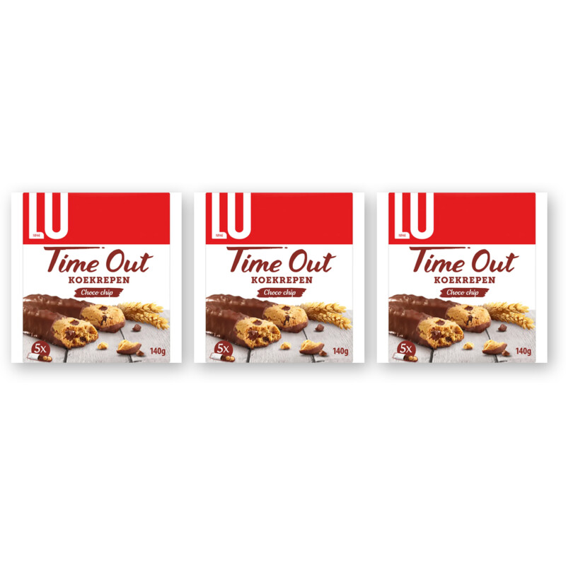 LU Time out koekrepen choco chip 3-pack