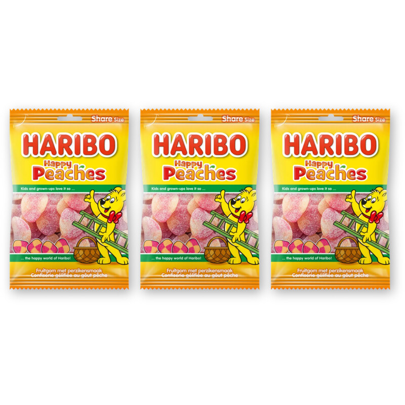 Haribo Happy peaches 3-pack