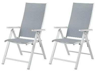 LIVARNO home Set van 2 verstelbare tuinstoelen Houston