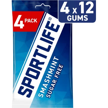 Sportlife Smashmint sugar free gums 4-pack