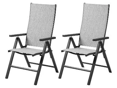LIVARNO® 2 Verstelbare tuinstoelen Houston