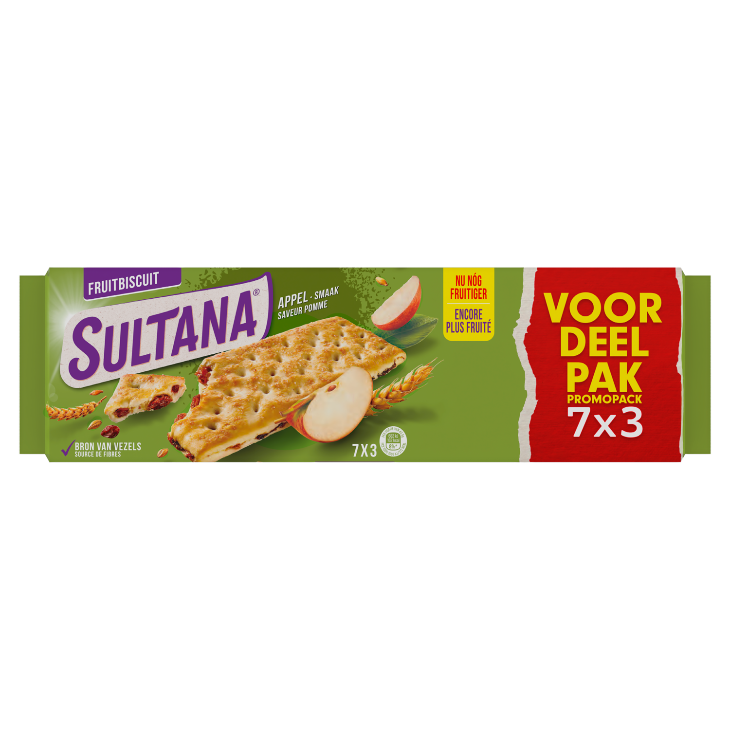 Sultana Fruitbiscuit appel voordeelpak