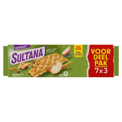 Sultana Fruitbiscuit appel voordeelpak