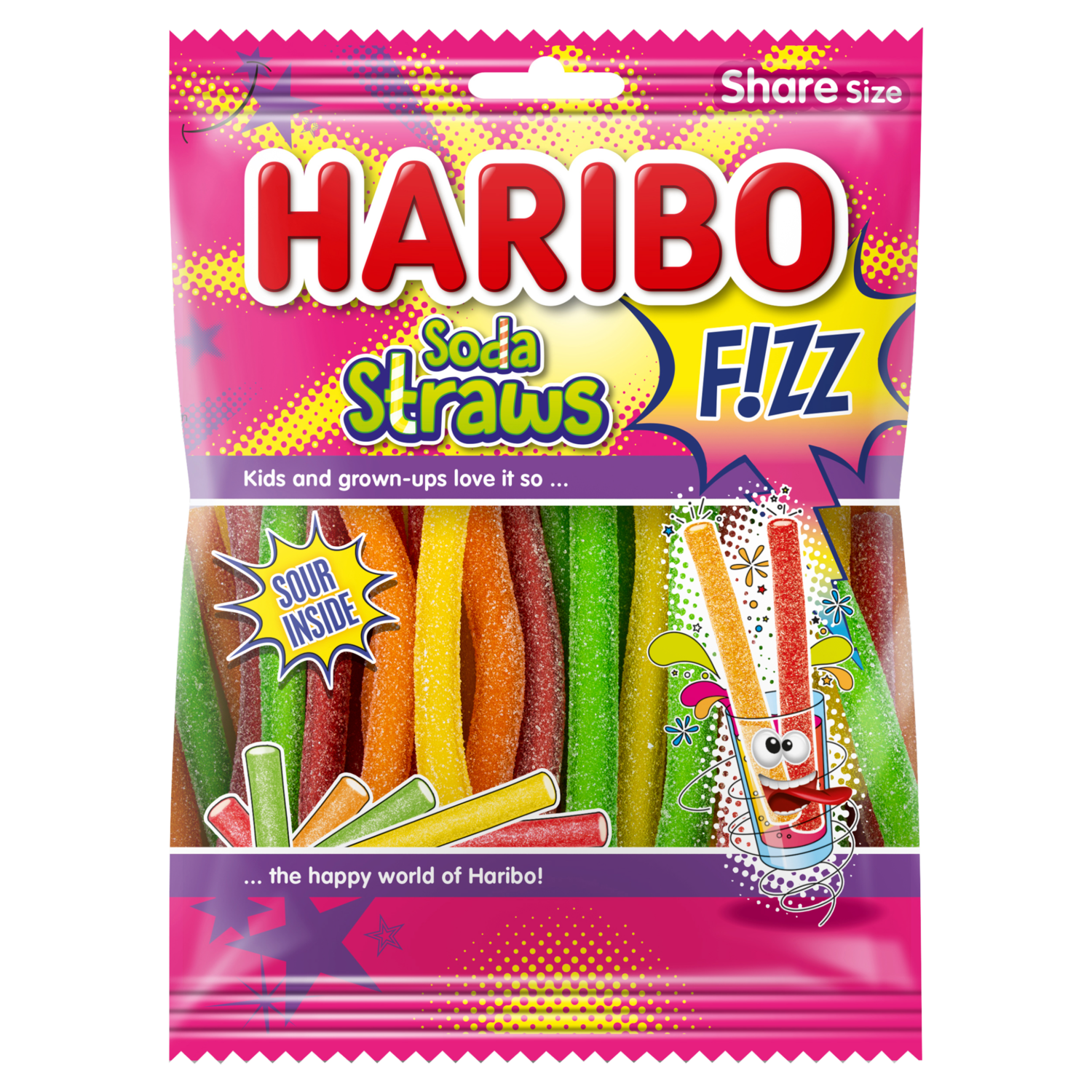Haribo Soda straws f!zz zuur