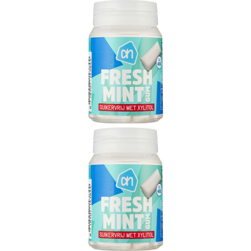 AH Fresh mint gum suikervrij 2-pack