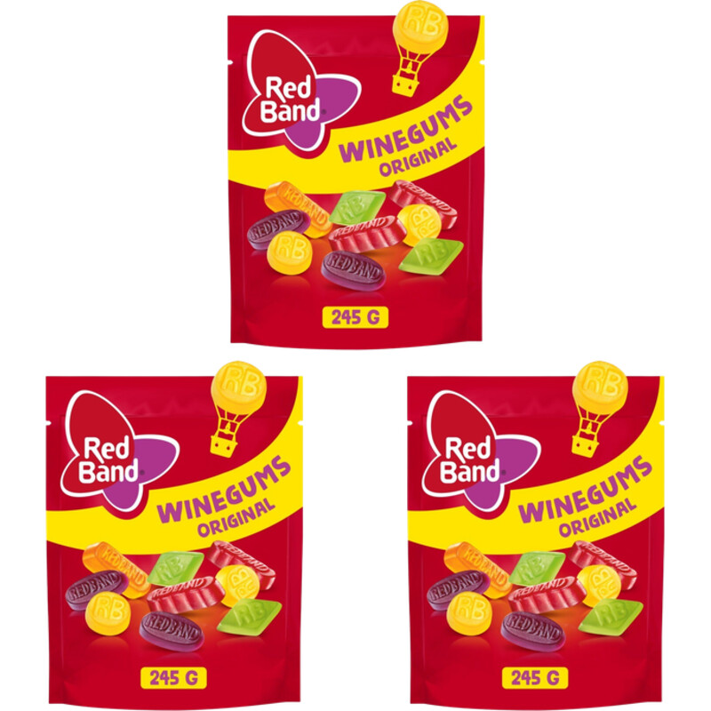Red Band Winegums original 3-pack
