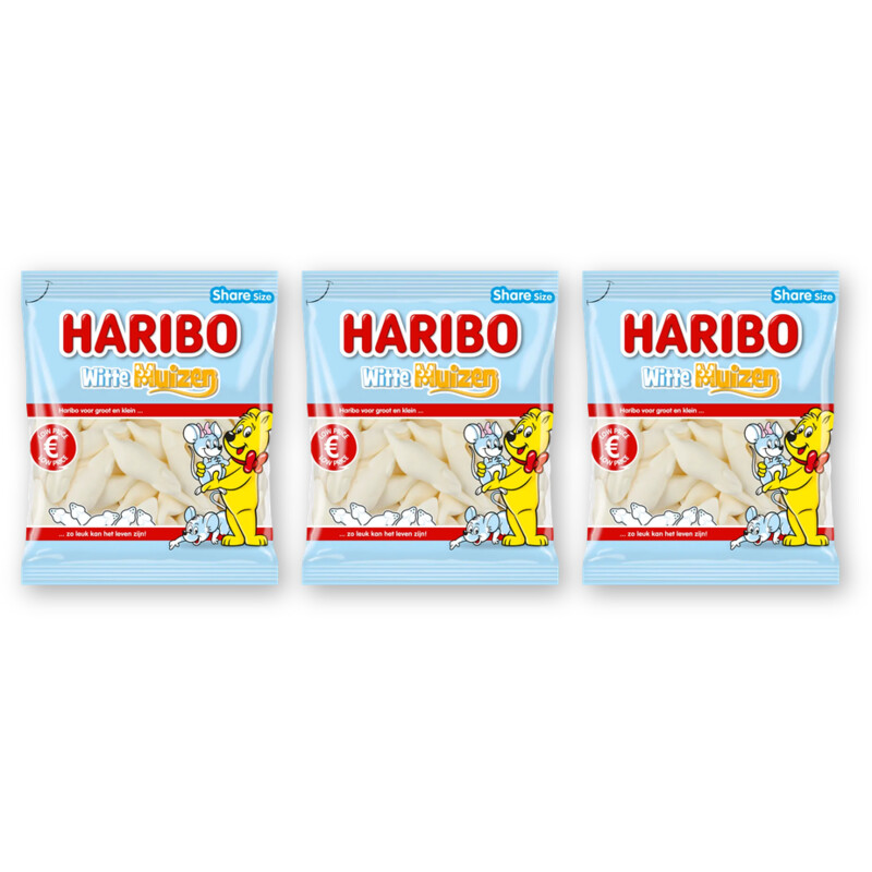 Haribo Witte muizen 3-pack
