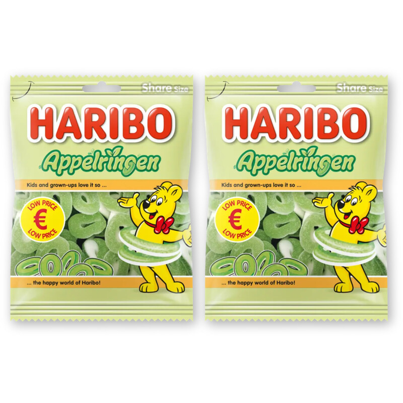 Haribo Appelringen zuur 2-pack