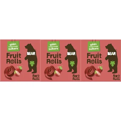 Bear Fruit rolls aardbei 3-pack