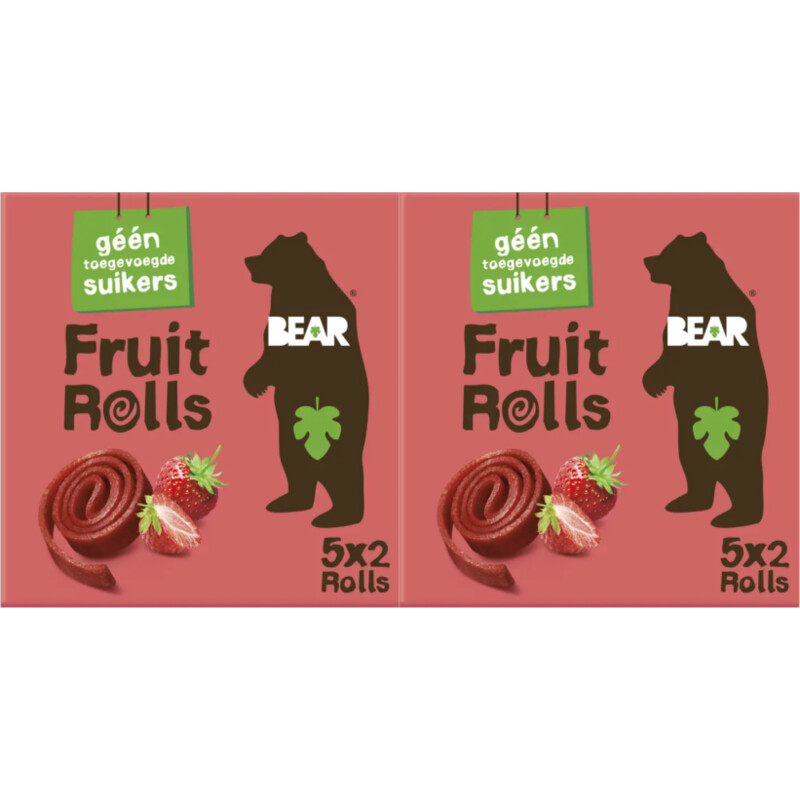 Bear Fruit rolls aardbei 2-pack