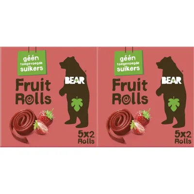 Bear Fruit rolls aardbei 2-pack
