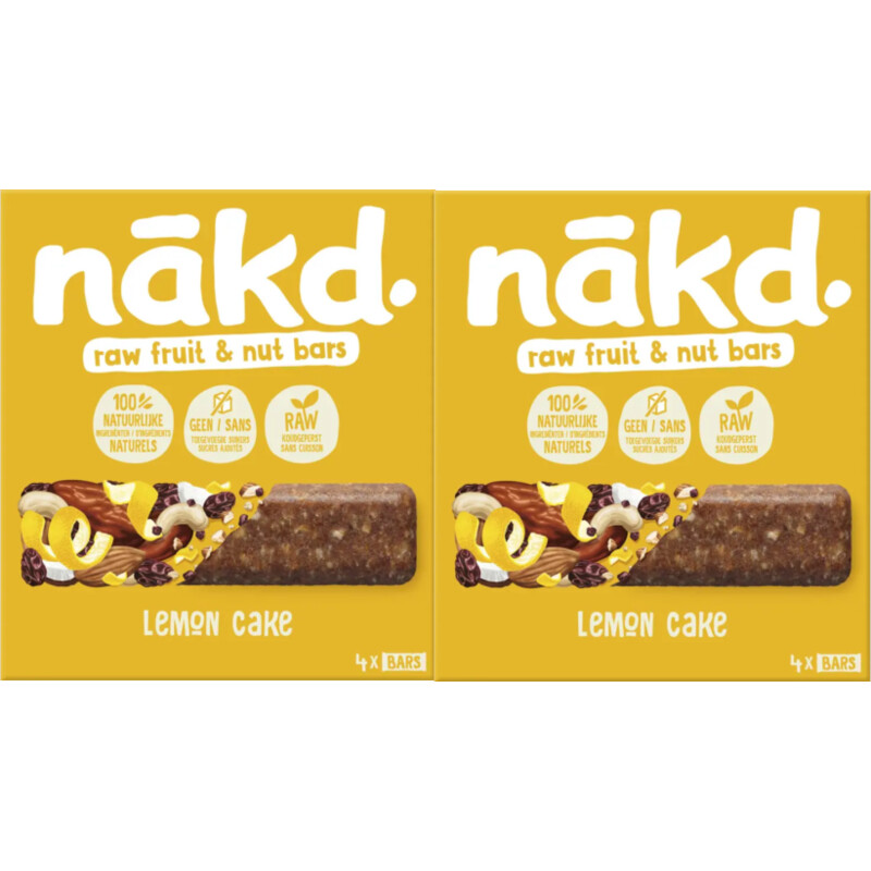 Nakd Lemon cake bars 2-pack