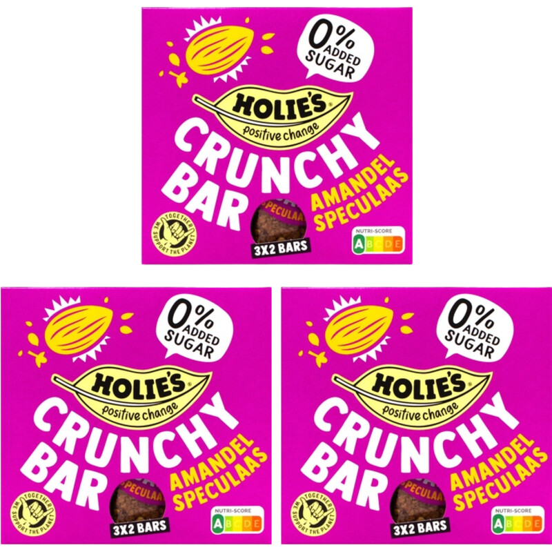 Holie's Crunchy Bar Amandel Speculaas 3-pack