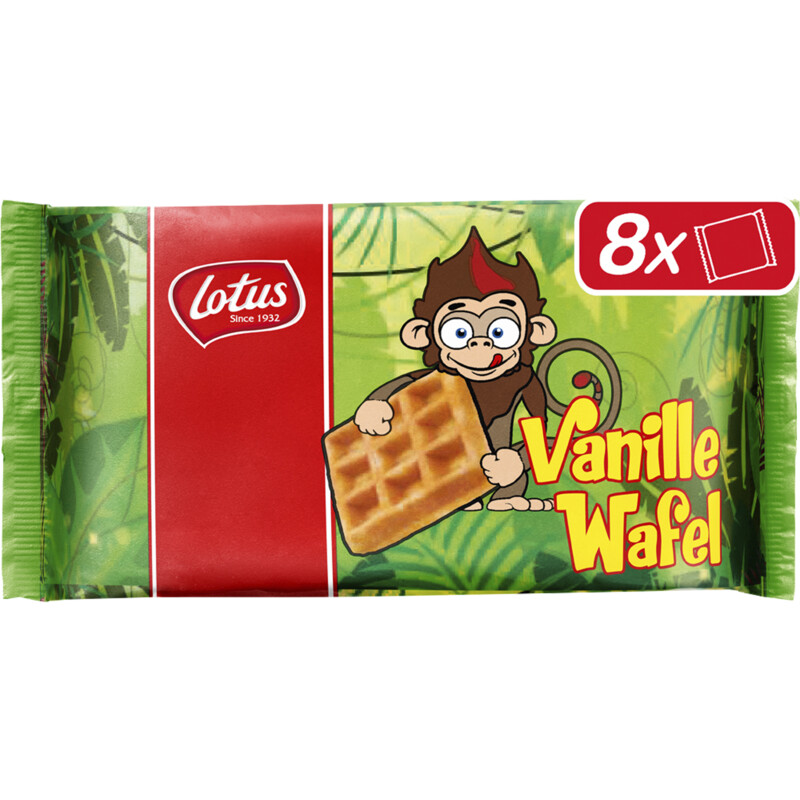 Lotus Wafels vanille aap