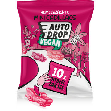 Autodrop Vegan mini cadillacs uitdeelzak