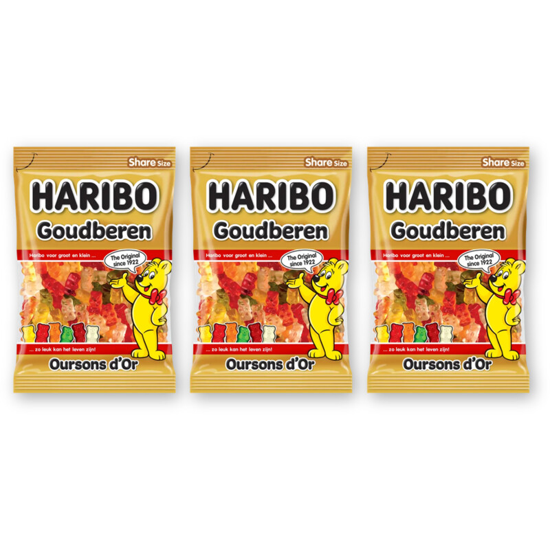 Haribo Goudberen 3-pack