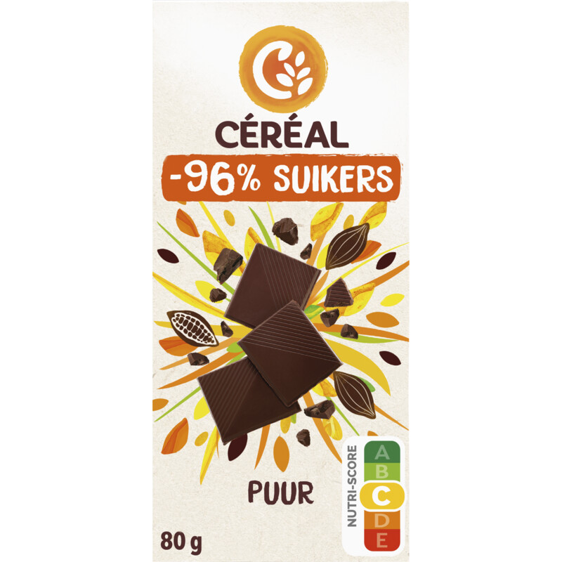 Céréal Pure chocolade minder suikers