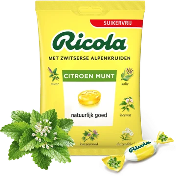 Ricola Citroen munt suikervrij