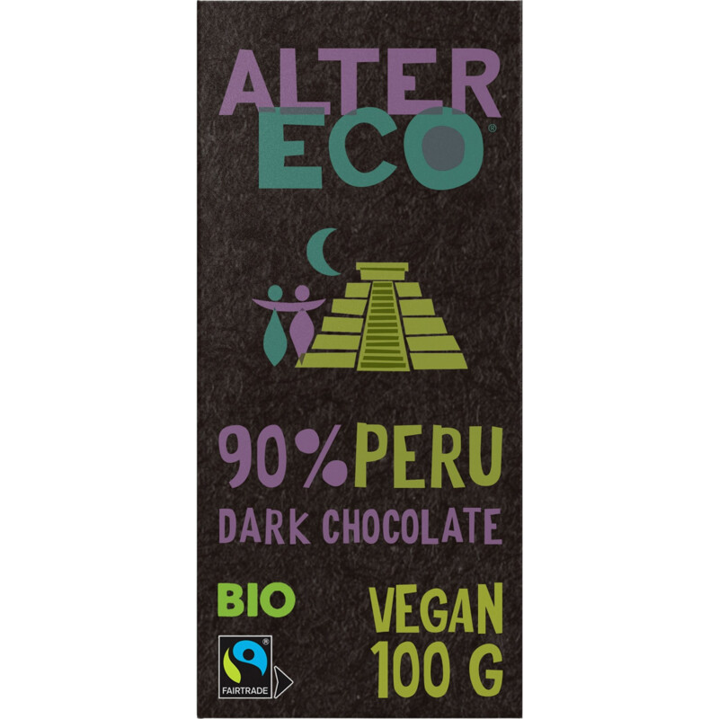 Alter Eco 90% peru dark chocolate vegan
