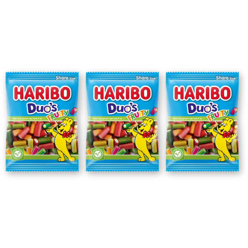 Haribo Duo's fruity 3-pack
