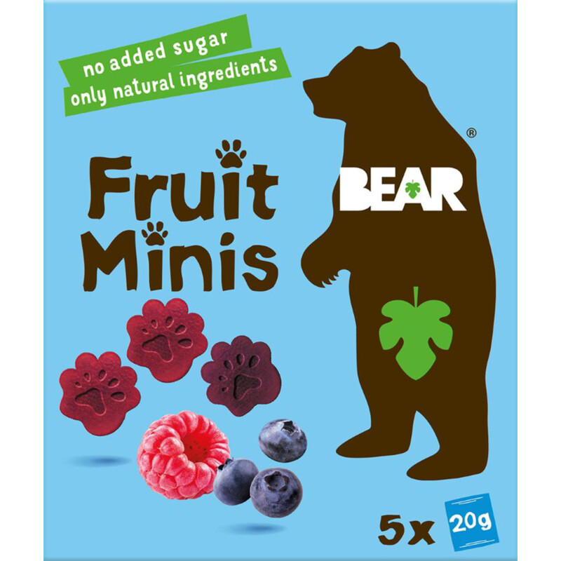 Bear Fruit mini's blauwe bes framboos