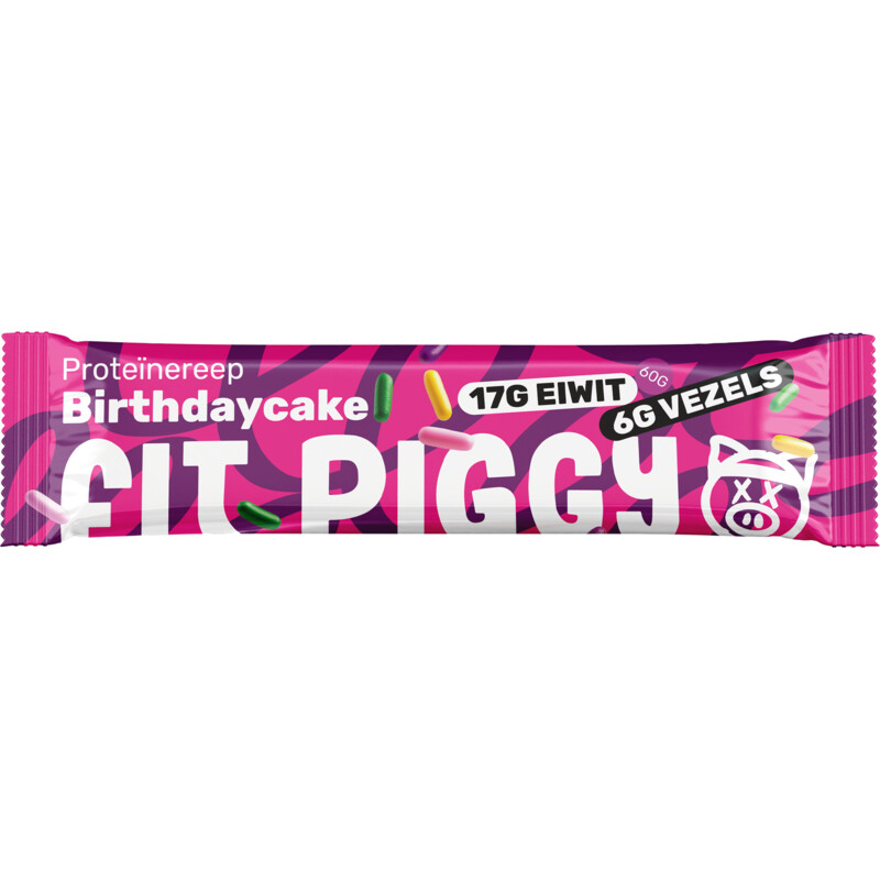 Fit Piggy Proteïnereep birthdaycake