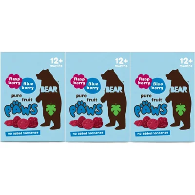 Bear Fruit mini's blauwe bes framboos 3-pack