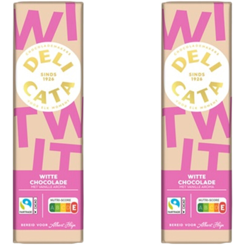 Delicata Reep witte choc met vanille aroma 2-pack