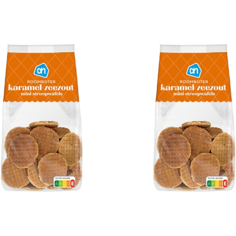 AH Stroopwafel mini karamel zeezout 2-pack