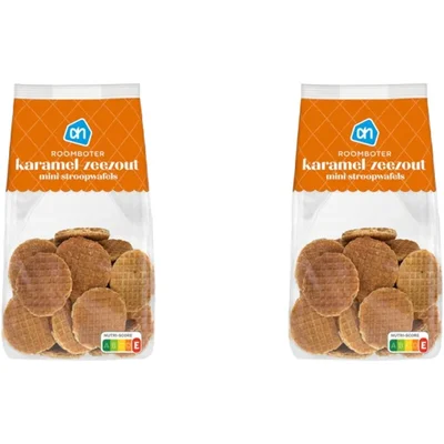AH Stroopwafel mini karamel zeezout 2-pack