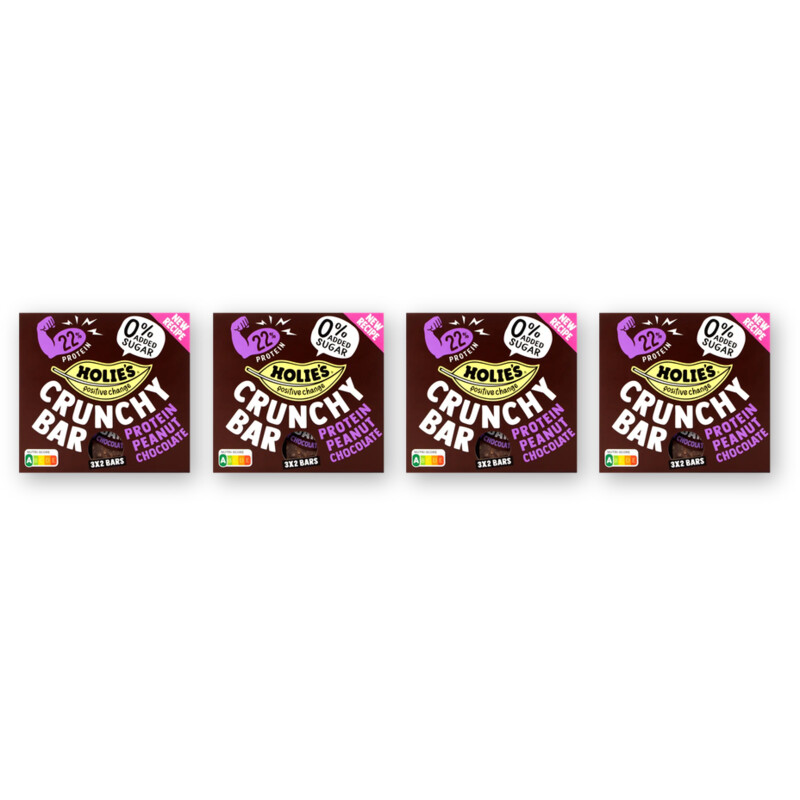 Holie's Crunchy bar protein peanut choco 4-pack