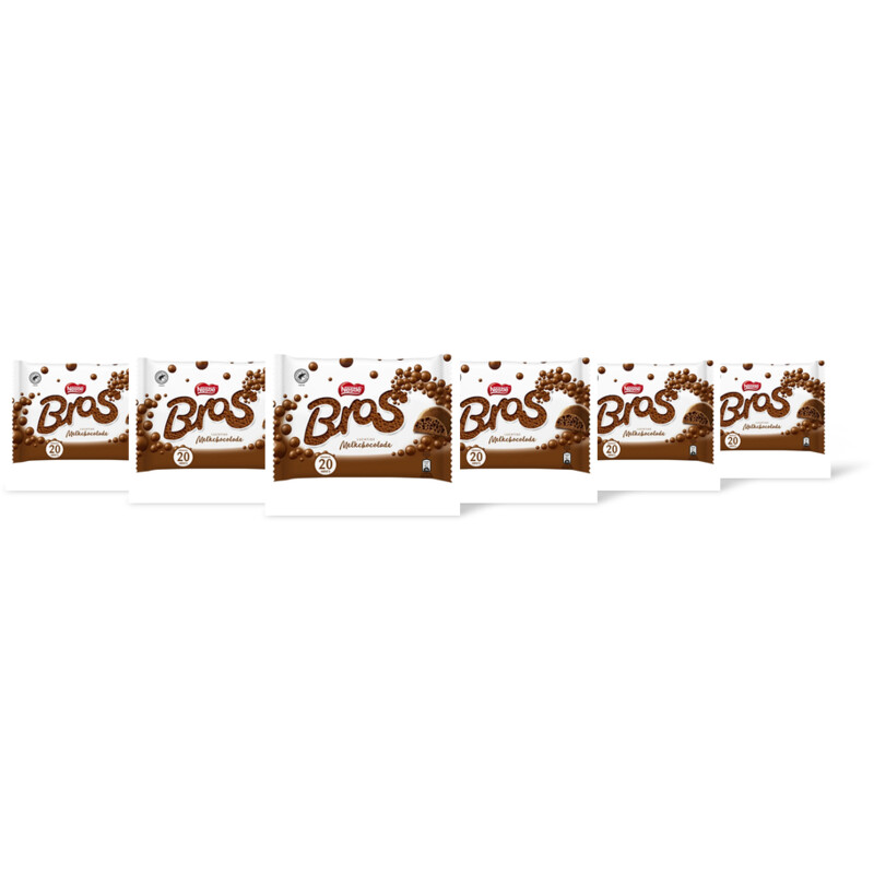 Bros Mini melkchocolade uitdeelzak 6-pack