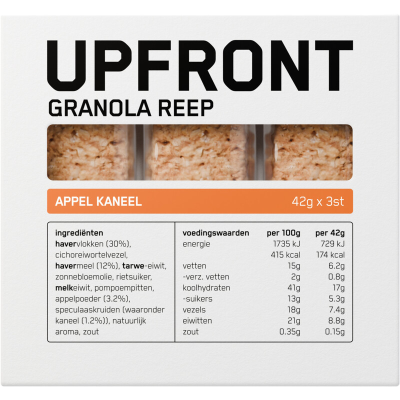 Upfront Granola reep appel kaneel smaak