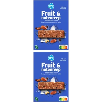 AH Fruit en notenreep bosbessen 2-pack